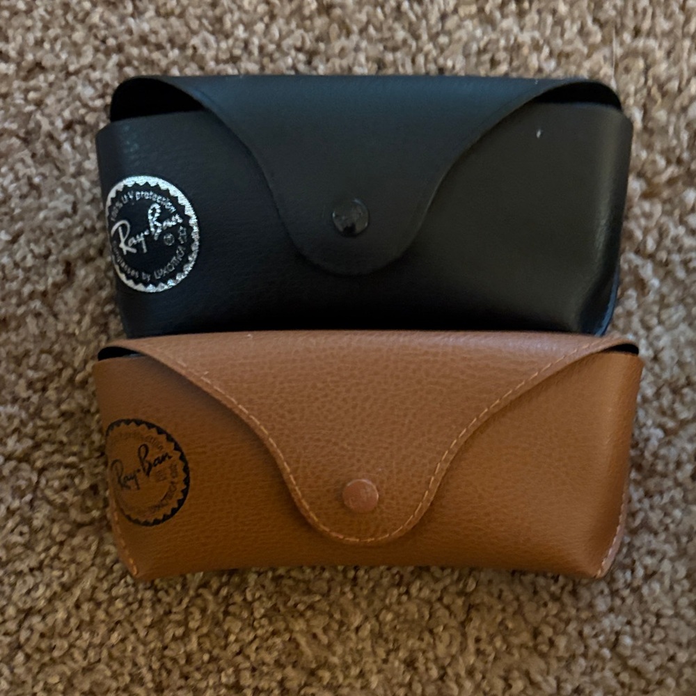 Ray-Ban Black and Brown Glasses Cases